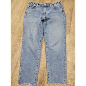 Talbots relaxed, fit raw hem jeans sz 8